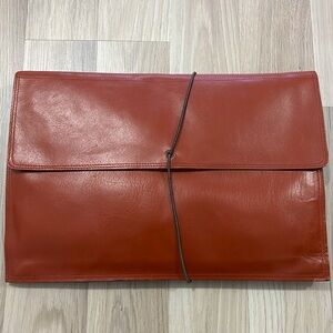 Leather Vintage Brown Documents File Folder Organizer